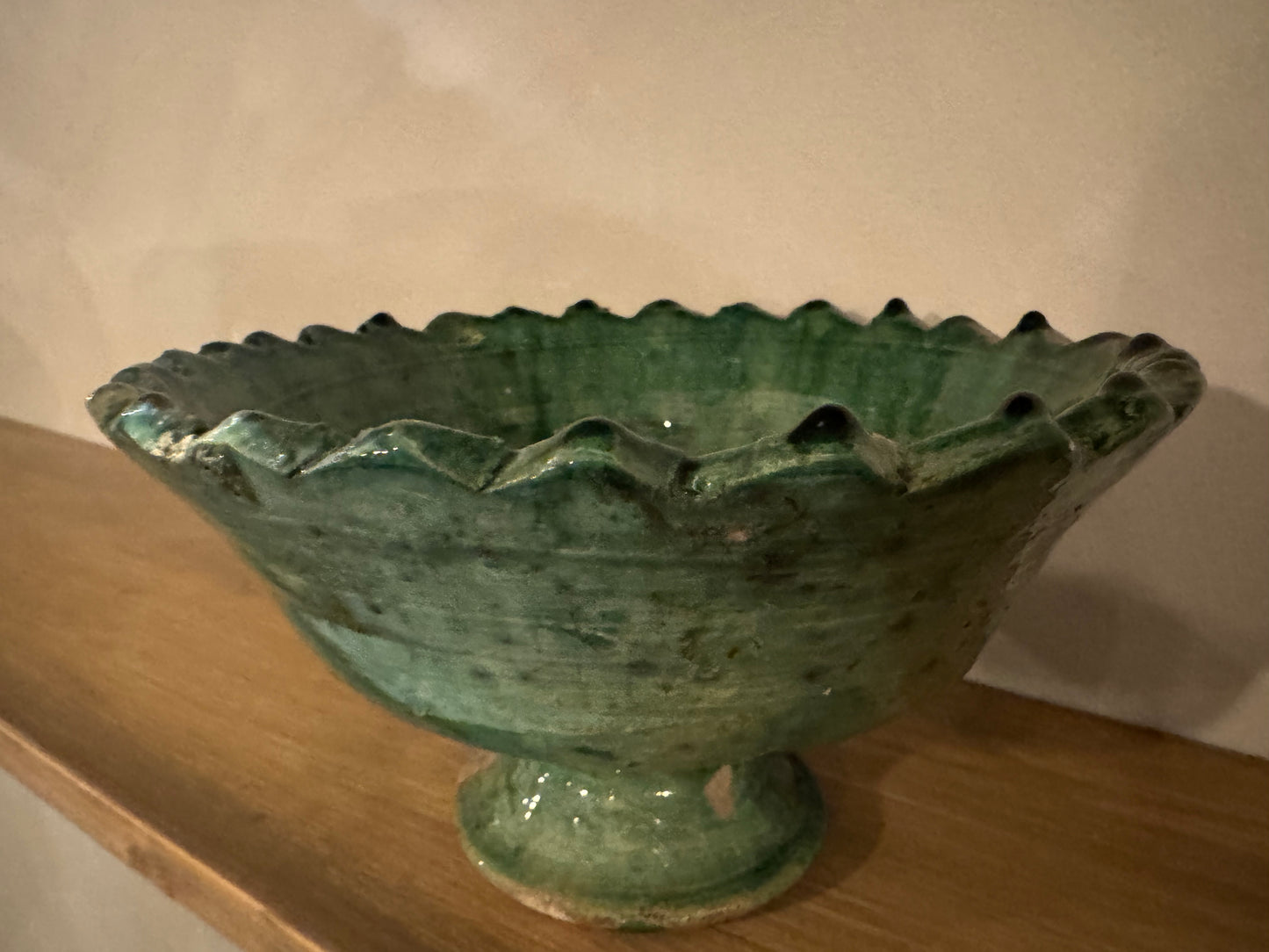 Traditional Mixing Bowl – Green (Pedestal)