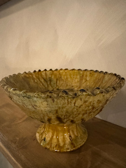 Traditional Mixing Bowl – Yellow (Pedestal)