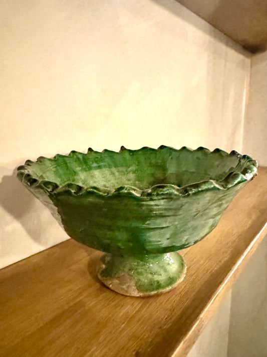 Traditional Mixing Bowl – Green (Pedestal)